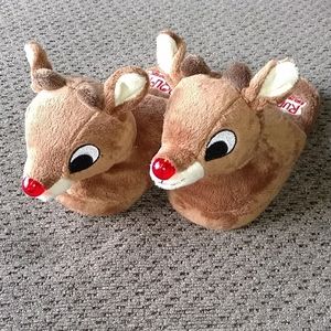 Rudolph the red nose reindeer slippers
